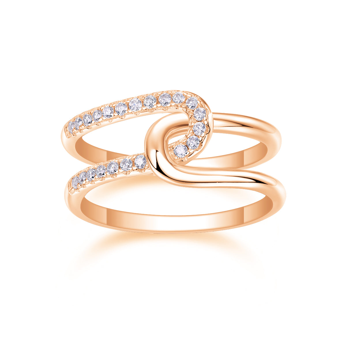 Interlocking - A Wedding Ring Set With Top-quality Moissanite S925 Silver And Platinum-plated Diamond Can Be Inspected With A Diamond Pen