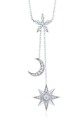 A Luxurious And Fashionable Minimalist Jewelry Pendant Necklace Set With Top-quality Moissanite, Made Of S925 Silver Electroplated With Platinum.