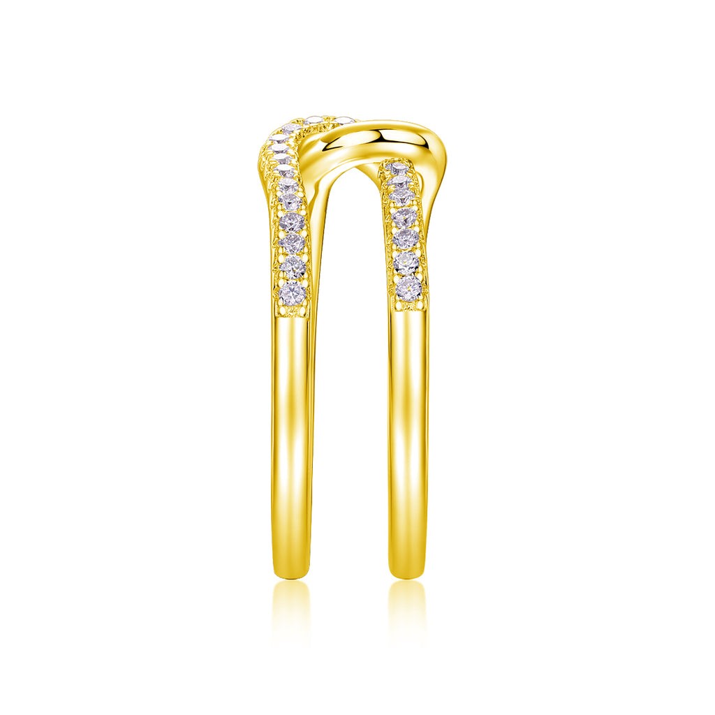 Interlocking - A Wedding Ring Set With Top-quality Moissanite S925 Silver And Platinum-plated Diamond Can Be Inspected With A Diamond Pen