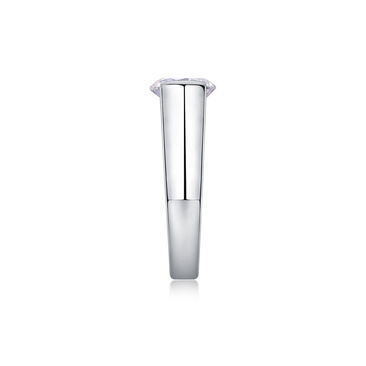 A Lifetime's Love - A Wedding Ring Set With Top-quality Moissanite S925, Silver And Platinum-plated. The Ring Can Be Tested With A Diamond Pen
