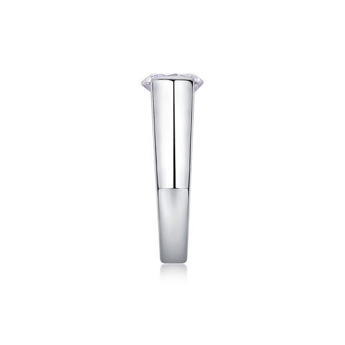A Lifetime's Love - A Wedding Ring Set With Top-quality Moissanite S925, Silver And Platinum-plated. The Ring Can Be Tested With A Diamond Pen