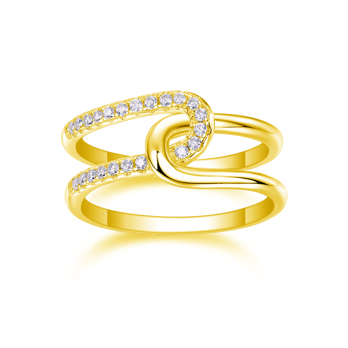 Interlocking - A Wedding Ring Set With Top-quality Moissanite S925 Silver And Platinum-plated Diamond Can Be Inspected With A Diamond Pen