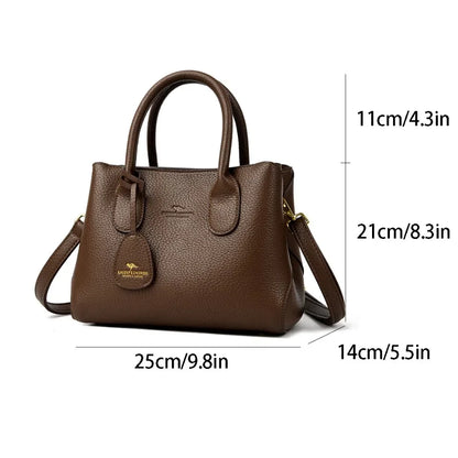 3-layer Design Women's Handbags Luxury Shoulder Crossbody Bags High Quality Soft Leather Bag Ladies Fashion Messenger Sac A Main