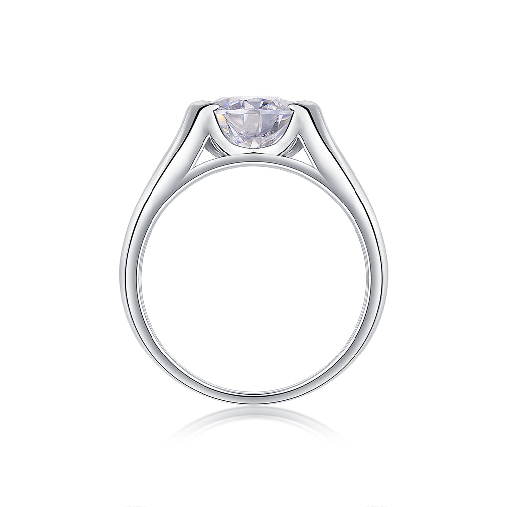 A Lifetime's Love - A Wedding Ring Set With Top-quality Moissanite S925, Silver And Platinum-plated. The Ring Can Be Tested With A Diamond Pen