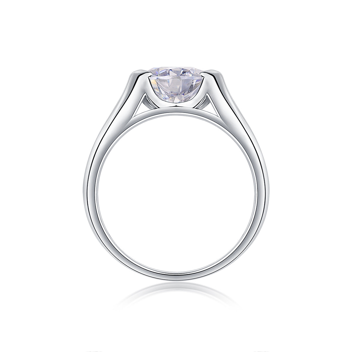 A Lifetime's Love - A Wedding Ring Set With Top-quality Moissanite S925, Silver And Platinum-plated. The Ring Can Be Tested With A Diamond Pen
